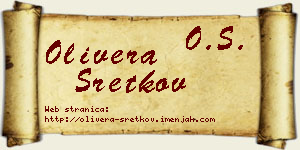 Olivera Sretkov vizit kartica